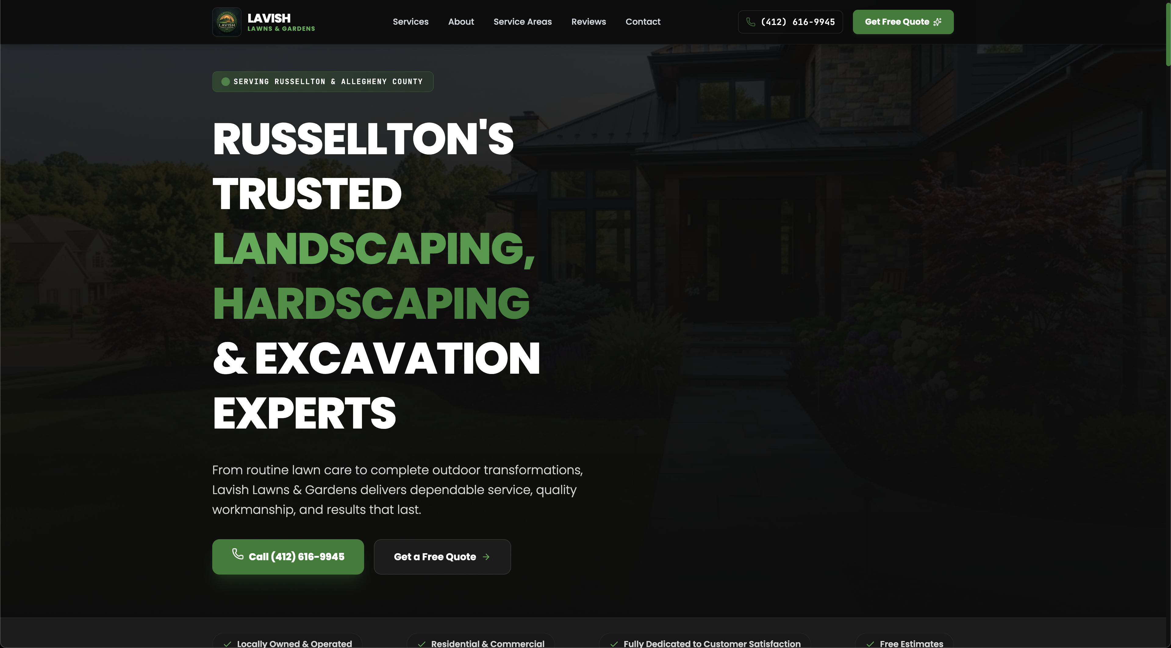 Lavish Lawns website